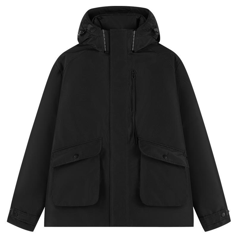 

Couple tooling down padded jacket men s trend padded jacket new winter short trend loose thickened down padded jacket women L чорний