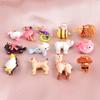 2pcs Cartoon Pendant Hedgehog Duck Flamingo Enamel Animal Charms For Jewelry Making Supplies Handmade Keychain Bracelet Material