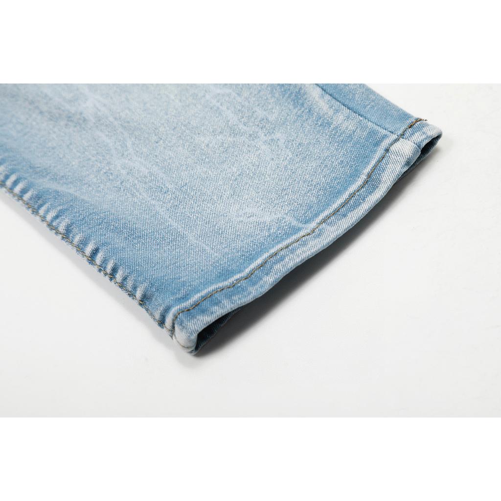 M09 Amiri Herren- und Damen-Jeans im amerikanischen Stil mit Stoffflicken, Löchern, Stickereien, lässige und modische High-Street-Hosen