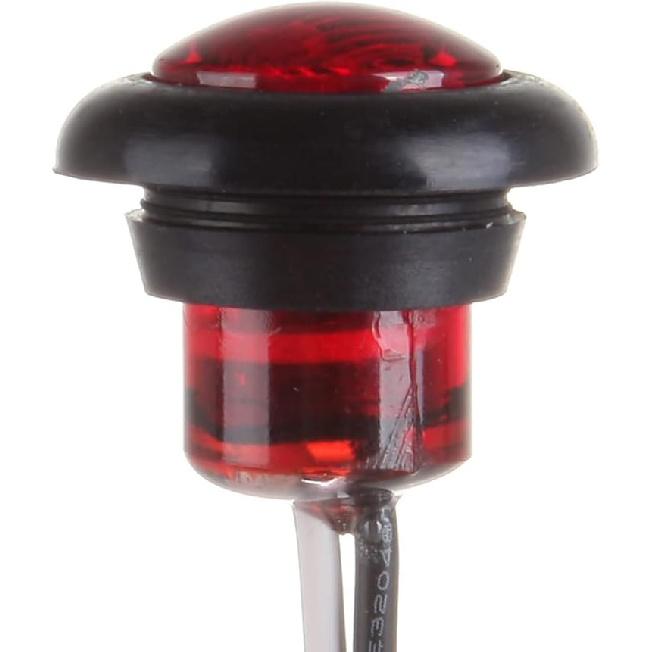 ECCPP Universal 4 Pack 1" Round Red Side Marker Light fit for Truck Pickup Boat Trail LED Side Marker Clearance Identification Light