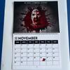 2026Horror Calendar Clown Design 12 Months Family Planner Organizer Calendar for Bedroom Home Office Decoration Frame