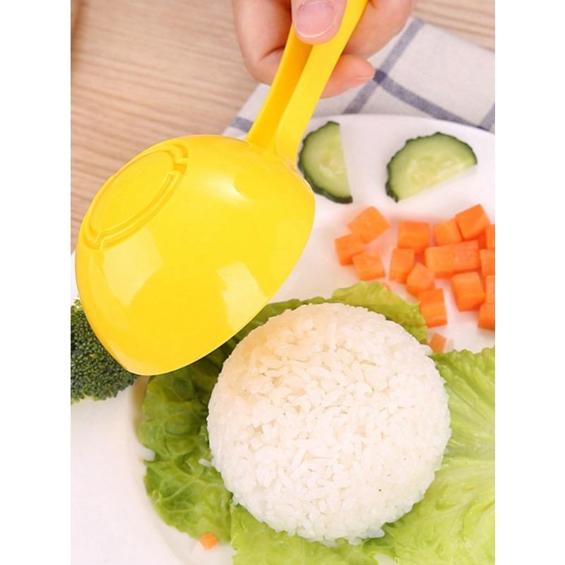 1pc Half-Circle Rice Ball Mold, Rice Shaper And Diy Bento Box Tool, Plastic Rice Spoon