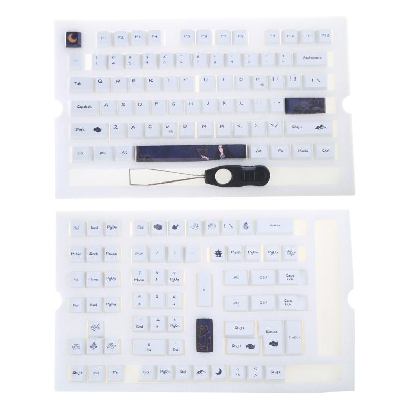 Height Keycaps for 108-Key 5-Side Dye Sublimation PBT Mechanical Keyboard Keycap Fit For 61 64 84 87 96 98 Keypad