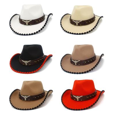 Cappelli da Cowboy per Roleplay per Adulti Cappelli Fedora a Tesa Larga con Cinturino per Cappello Cappello da Cowboy per Roleplay Accessori per Costumi di Carnevali Feste