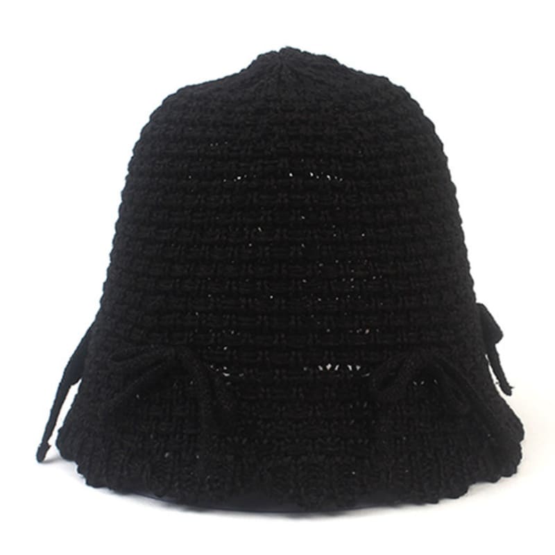 Universal Chemistry Ribbon Black Knit Bucket Hat