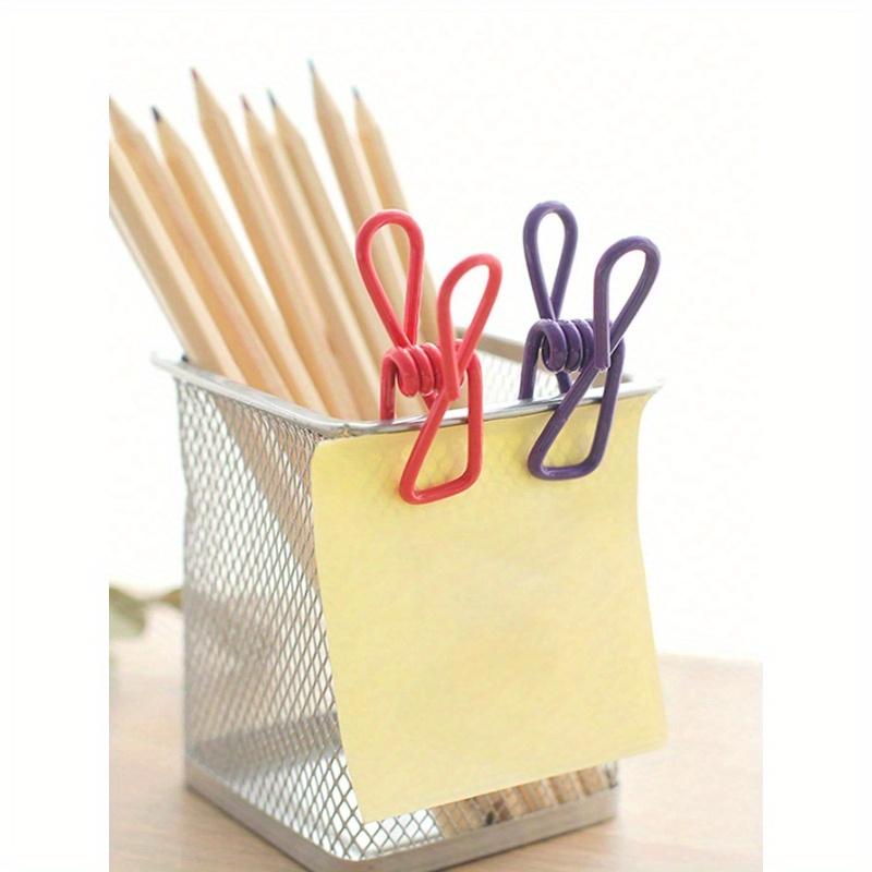 1pc Watercolor Pens, Drawing Pens, Art Supplies Organizer. 10pcs Colorful Memo Clips, Iron Book Clips, Exam Paper Clips