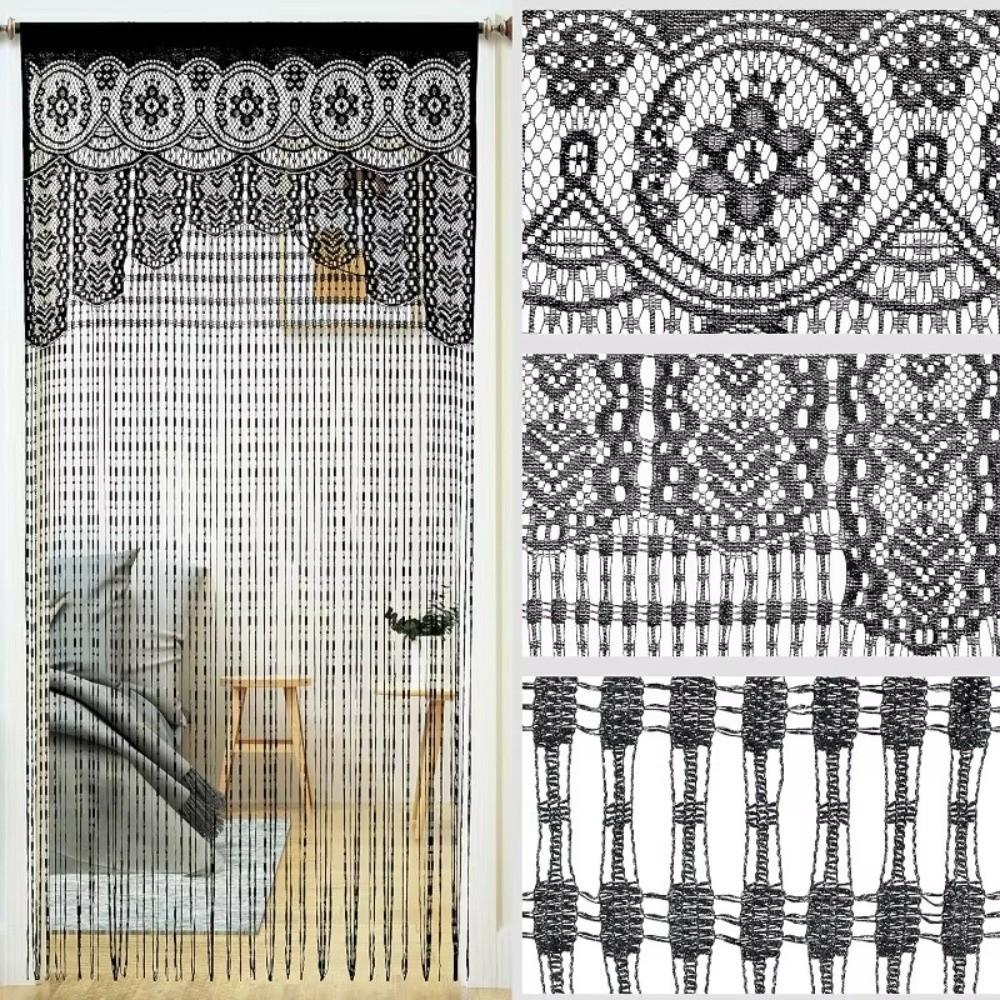 Macrame Lace Door String Curtain Jacquard Partition Curtain  Curtain Decorations
