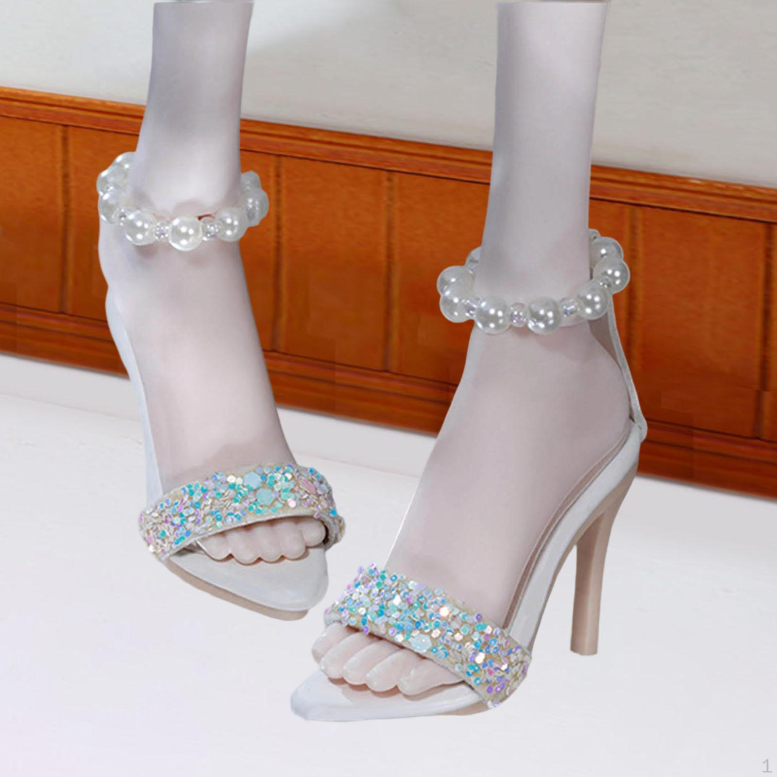 

Туфли для куклы 1/4 Высокие каблуки Модные Элегантные Мини Костюм Миниатюрная Модель для Женской Фигуры белый