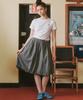 MALOUPE 3104 Balloon Denim Skirt (Gray)