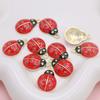 10Pcs Gold Plated Red Enamel Ladybug Bettle Charm For Jewelry Making Necklace Handmade Bracelet Accessories Diy