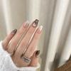 Clara Star Cats: Autumn Winter Sparkle Beads Cat Eye Handmade Nails for a Sweet, Cool, Spicy Look.