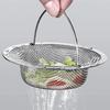 2/4PCS Stainless Steel Kitchen Sink Filter Kitchen Garbage Food Residue Dishsink Filter With Handle Metal Sink Strainer