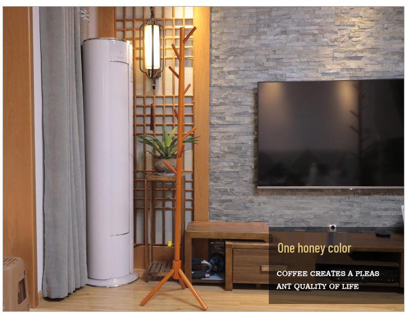 Solid Wood Clothes Rack for Living Room & Bedroom