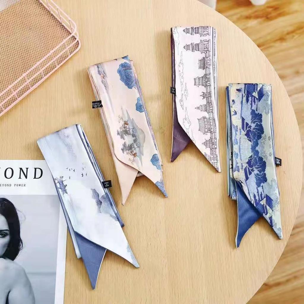 Multifunctional Floral Printed Hair Band Headwear Scarves 6.5cm*90cm