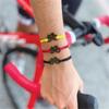 Interlaced Metal Cycling Bangle Flexible Modifiable Plan Athletic Jewelry Gift For Cycle Motorcyclists And Outdoor Quests
