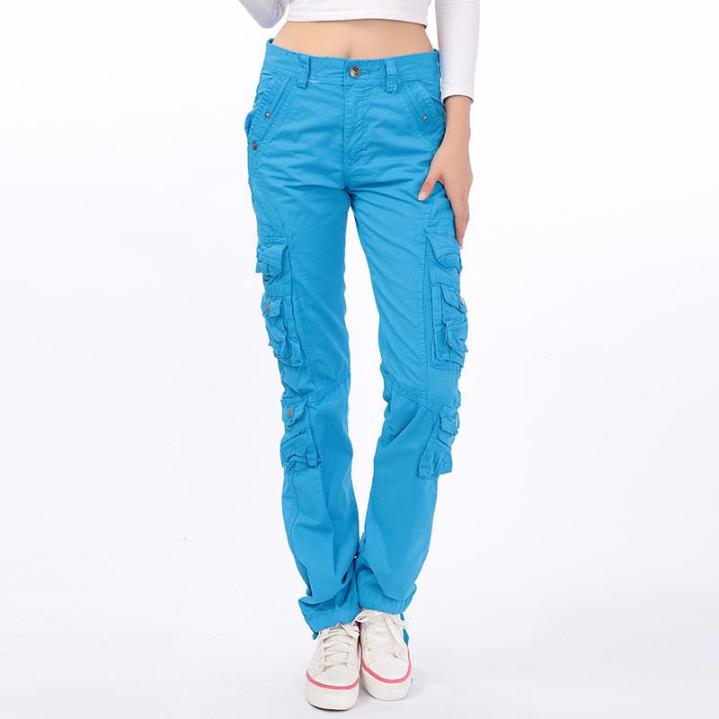 Cotton Pantalon Femmes 2025 Men Women Workout Military Multi-Pocket Baggy Cargo Pants Loose Straight Trousers Hip Hop Pants