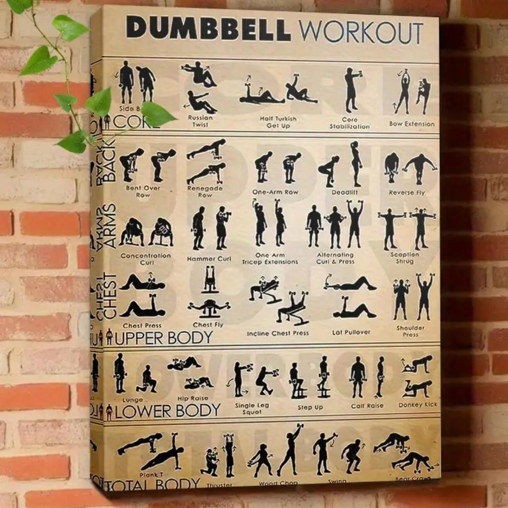 Tela Artistica da Parete Motivazionale per Fitness, Yoga, Palestra