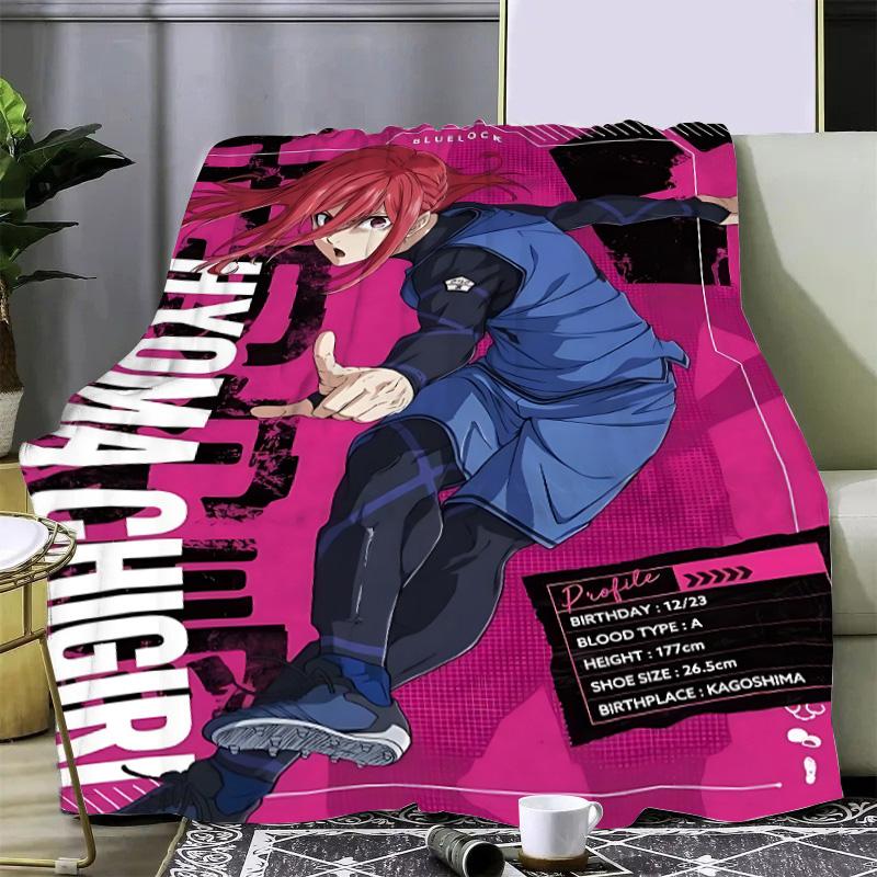 

Blue Lock Japan Anime Printed Blanket Picnic Blankets Warm Blanket Soft and Comfortable Blanket Home Travel Birthday Gift 30x40in