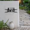 Metal Wall Art Cat Family Name Sign Rustic Home Decor House Number Plaque Personalized Gift Sculpture