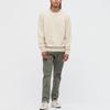 UNIQLO Solid Color Loose Fit Crew Neck Sweatshirt Unisex sweatshirt Light-Beige 444966-30