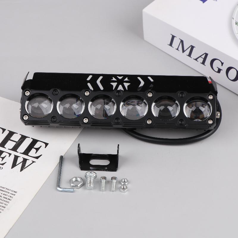 Motorcycle Led Spot Light Dual Color Hi/Low Beam Fog Lamps For Car Trucks Suv Utv Mini Lens Headlight Driving Light