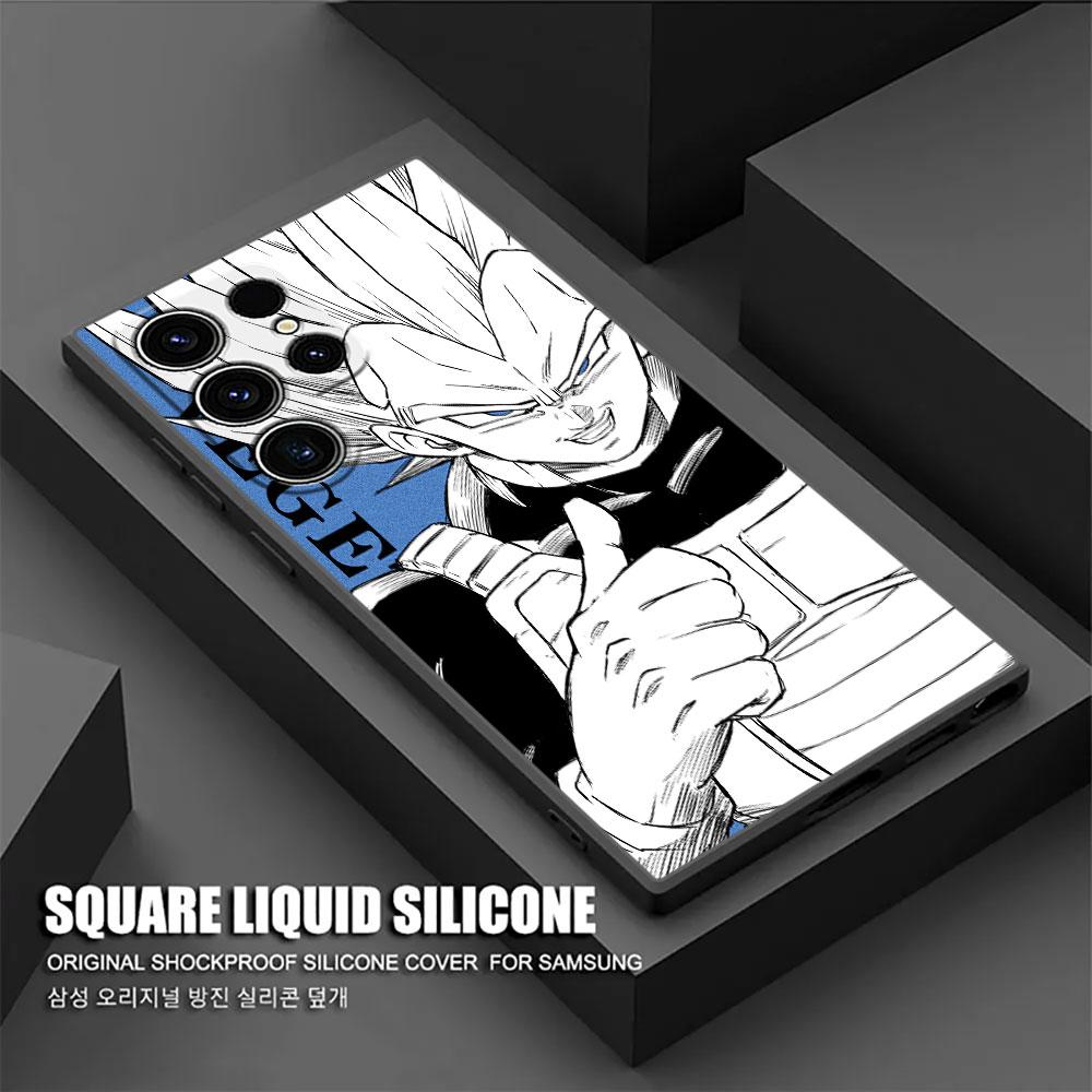 Phone Case For Samsung Galaxy S26 Ultra Cases S25 FE S24 S23 S21 Ultra S20 S24 FE S22 Plus Black Cover Dragons Vegeta Balls Goku