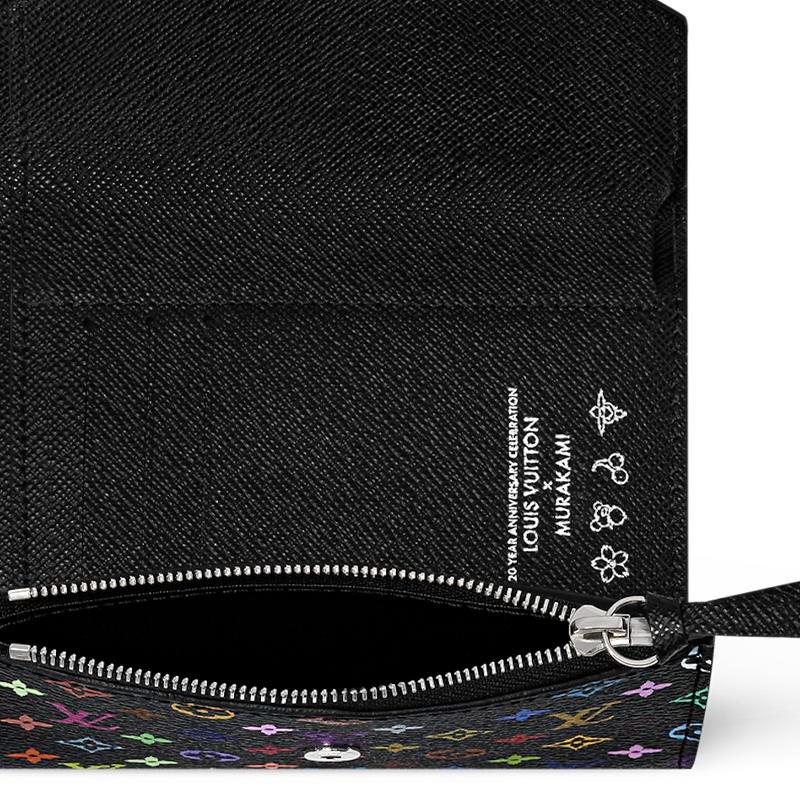 Louis Vuitton X Takashi Murakami Victorine Monogram Snap Wallet Women Wallet Black M14163