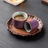 Creative Ceramic Purple Teacup Japanese Style Household Kung Fu Teacup Single Cups Tea Drinking Cup Teaware Accessories New