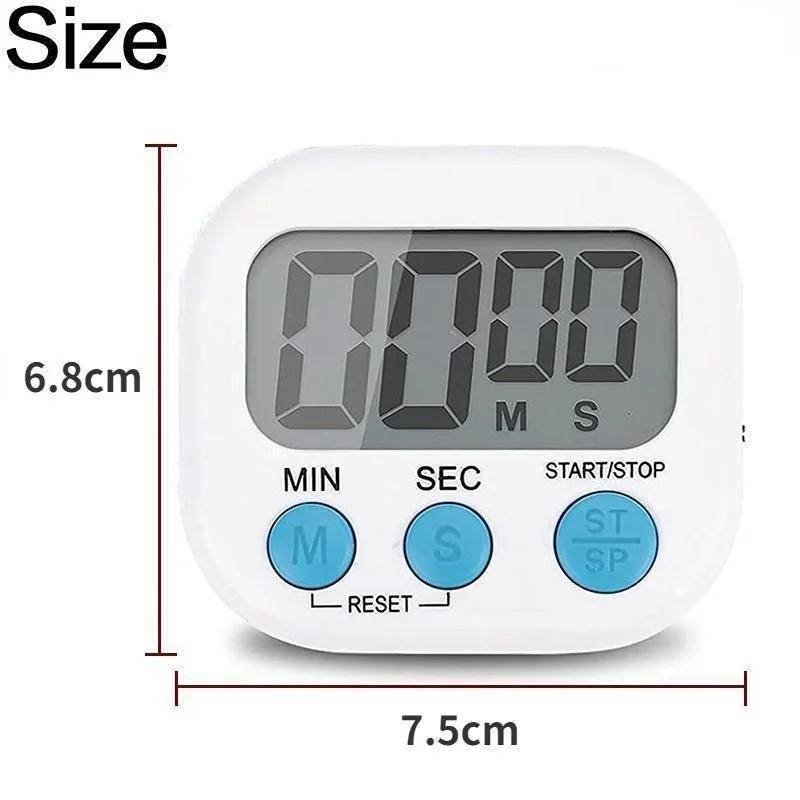 Sports Home Alarm Timer Clock Electronic Kitchen Digital Chronometer Magnetic Cooking LCD Stopwatch Countdown Reminder Tool Egg
