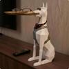 Gentleman Dog Figurine Luxury Style Tray Statue Multifunctional Storage Sculpture for Living