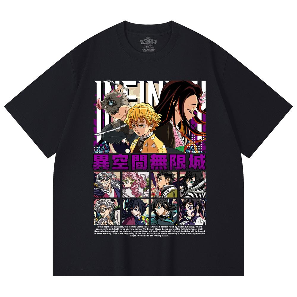 230 Gsm 100% Cotton Demon Slayer V51 Print Unisex Heavy Cotton T Shirt