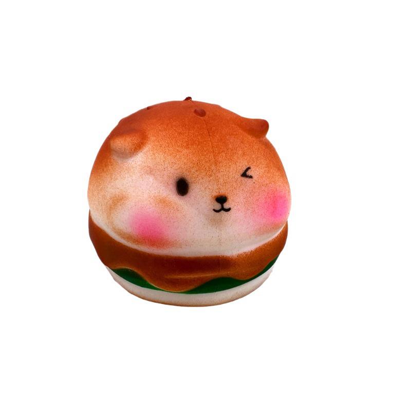 Creative Hamburger Squeeze Toy - Office Stress Reliever & Fun Bread Ornament