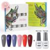 Arte Clavo 8 Bottles/set High Quality Glitter Gel Nail Polish For Manicure T Nail Art Gel Varnish Top Base Coat Lacquer