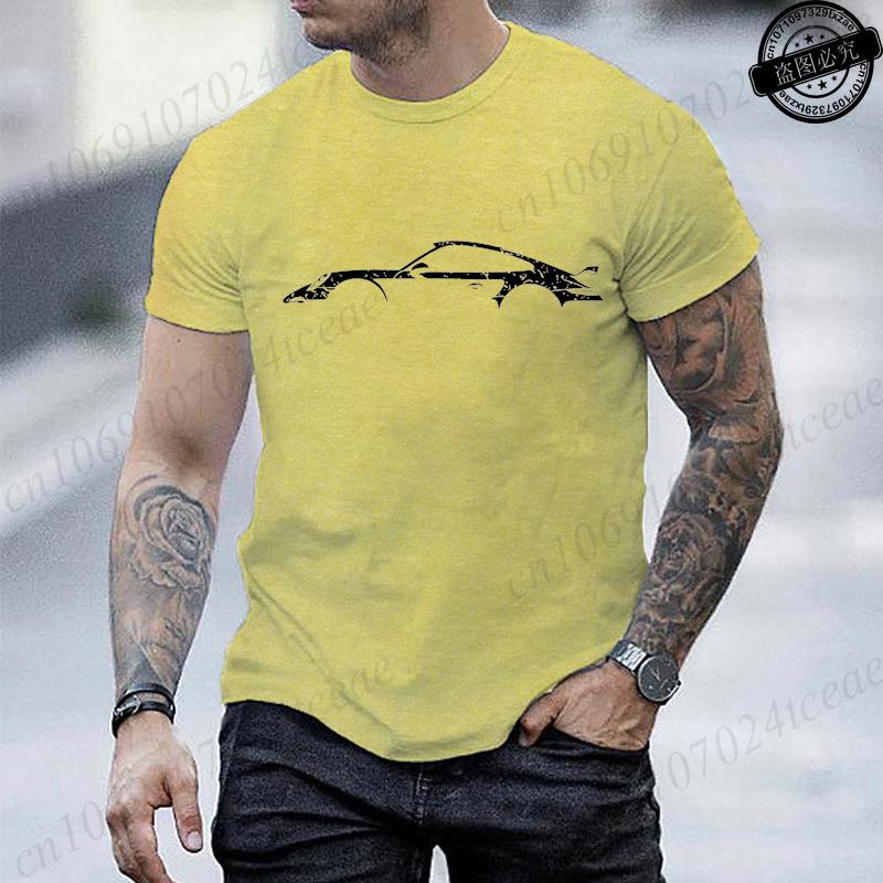 Mens Short Sleeved TShirts Funny Race Car Printed Mens Women Tshirt Round Neck Summer Top Minimalist Style Casual Clothing