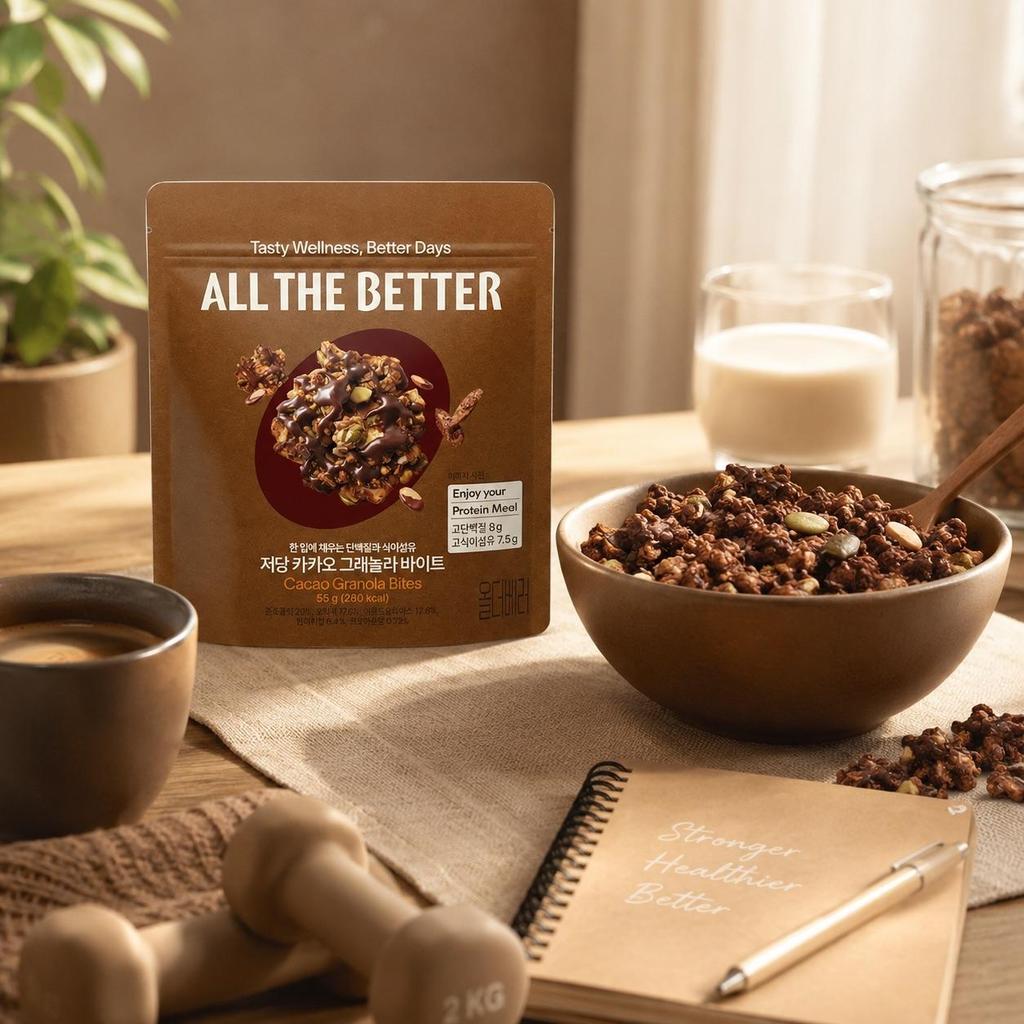 ALL THE BETTER Granola Bites Low Sugar Cacao 55g
