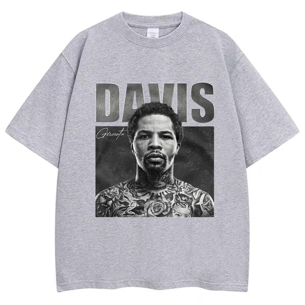 Tank Gervonta Davis Vintage Style Tshirt Sport Boxing T Shirts Oversized Men's Fashion Oversized  T-Shirts Streetwear Gift