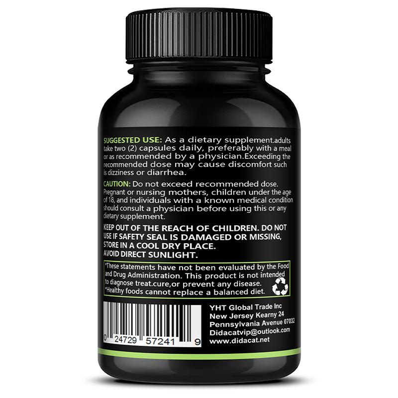 Didacat Colon Wellness Complex Supplement with Senna, Cascara Sagrada, Psyllium Husk, Aloe Vera & Probiotics, 120 Caps