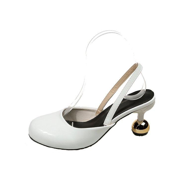 

French high-end temperament socialite 2025 summer new one-word with bag head with skirt, beautiful high-heeled sandals women 42