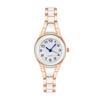 Ladies Quartz Watch Round Dial Slim Band Wristwatch Contrasting Color Strap Analog Watch Women Bracelet Gift for Her