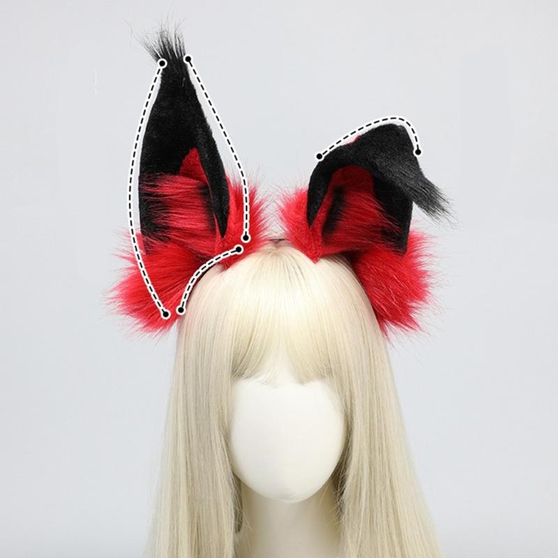Punk Animal Ear Headband Halloween Maid Hairhoop Role Playing Props Hairdband Costume Accessories Anime Expo Headpiece