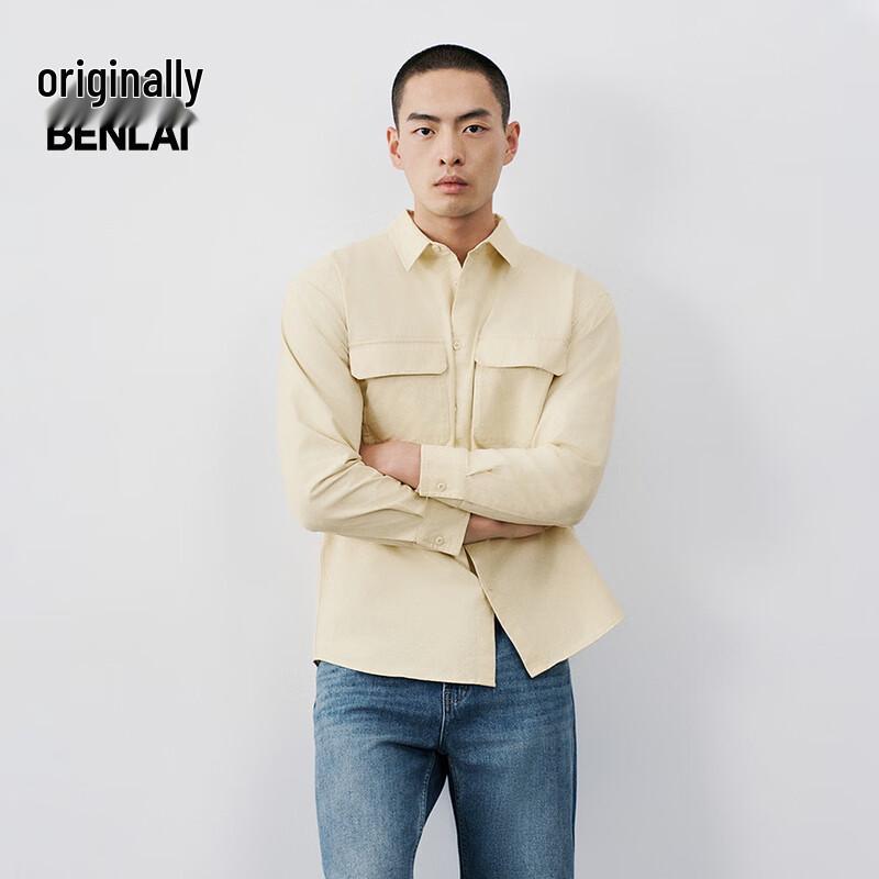 

Benlai Men s 2024 Autumn/Winter Cotton Workwear Long-Sleeve Shirt S