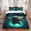 Baby Yoda Print 3Pcs Bedding Setduvet Cover With 2 Bedropillowcase Home Birthday Gift