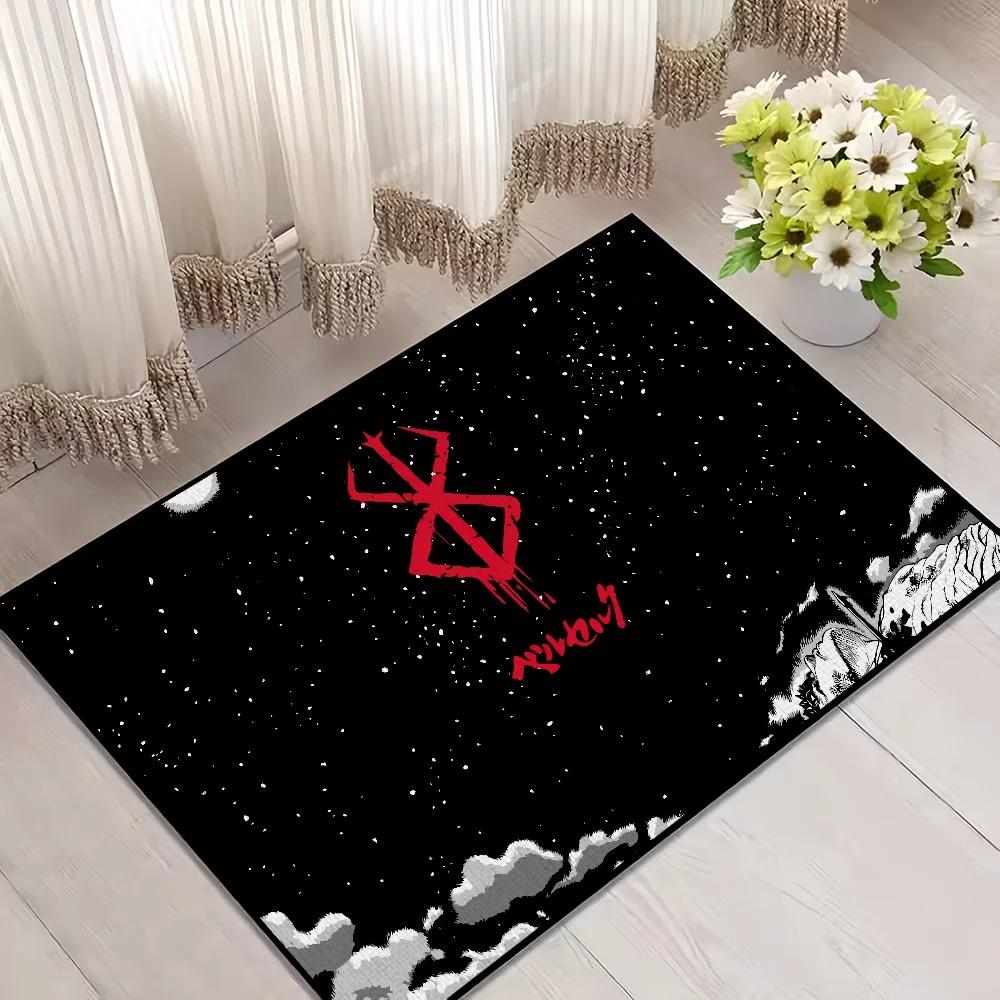Anime B-BerserkS Cool Small Carpet for House Bedroom Decoration Kitchen Bath Super Absorbent Rug Carpet Foot Non-slip Exquisite