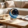 Fairy Tale Home Accessories Moon Star/Fairy Crystal Ball Ornament Decorative Acrylic Sphere for Bedroom Living Romantic Room Decor Desk Decor