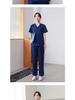 Unisex Short-Sleeve Surgical Gown and Long-Sleeve Workwear Scrub Set - Polyester/Cotton Blend