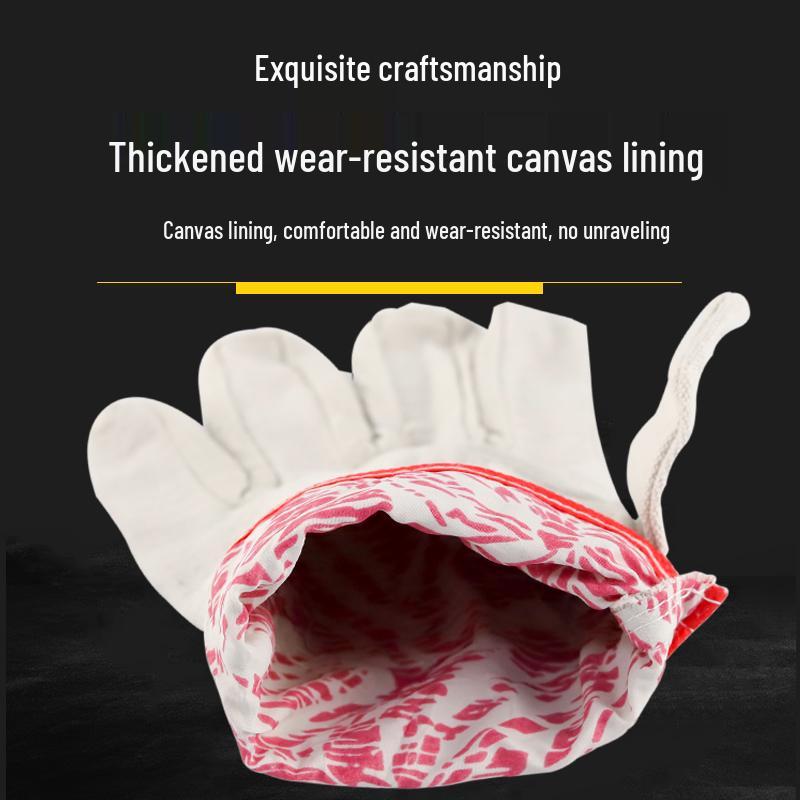 Hao An Xing 24-Strand Double-Layer Canvas Gloves for Welders - Wear-Resistant, Thickened Labor Protection