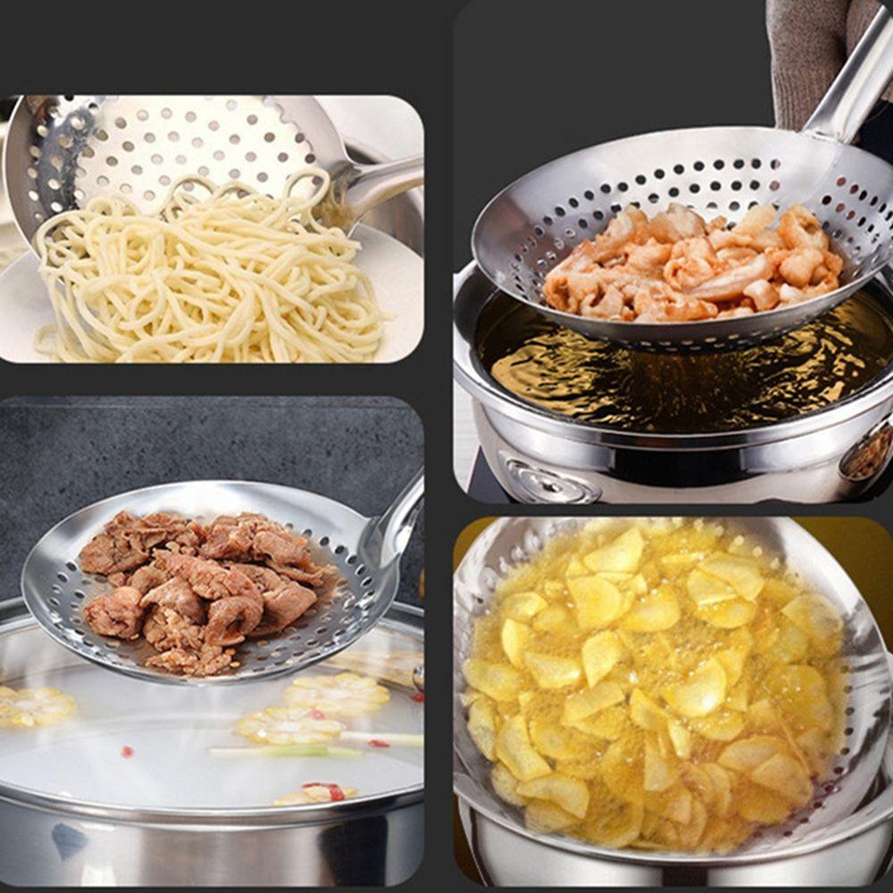 Handle Oil Filter French Fries Deep Fryer Oil Flour Oil Frying Scoop Oil Strainer Colander Skimmer