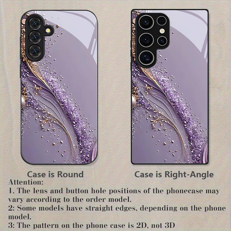 Purple gradient texture Exquisite PhoneCase for Samsung Galaxy S26 S25 S24 S23 S22 S21 FE Ultra Plus Men women Built-in glass
