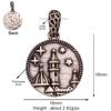 Antique Gold Bronze Beauty Portrait Knight Angel Goddess Coin Medallion Charm Pendant,Necklace Jewelry Accessories Supplies M64