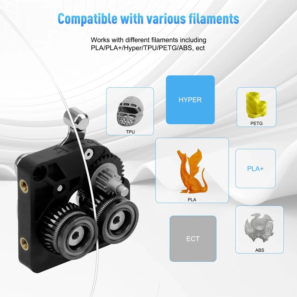 K1C Extruder Gear Kits All-metal Filament Drive Gears for Creality K1 Max K1 Extruders DLC-coated Nickel-plated High Hardness